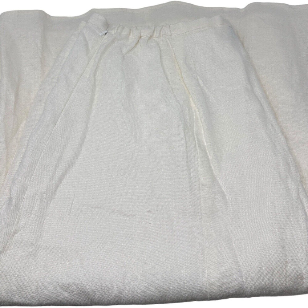 Talbots Women's Linen/Cotton A-Line White Lined Maxi Skirt Size 18W EUC